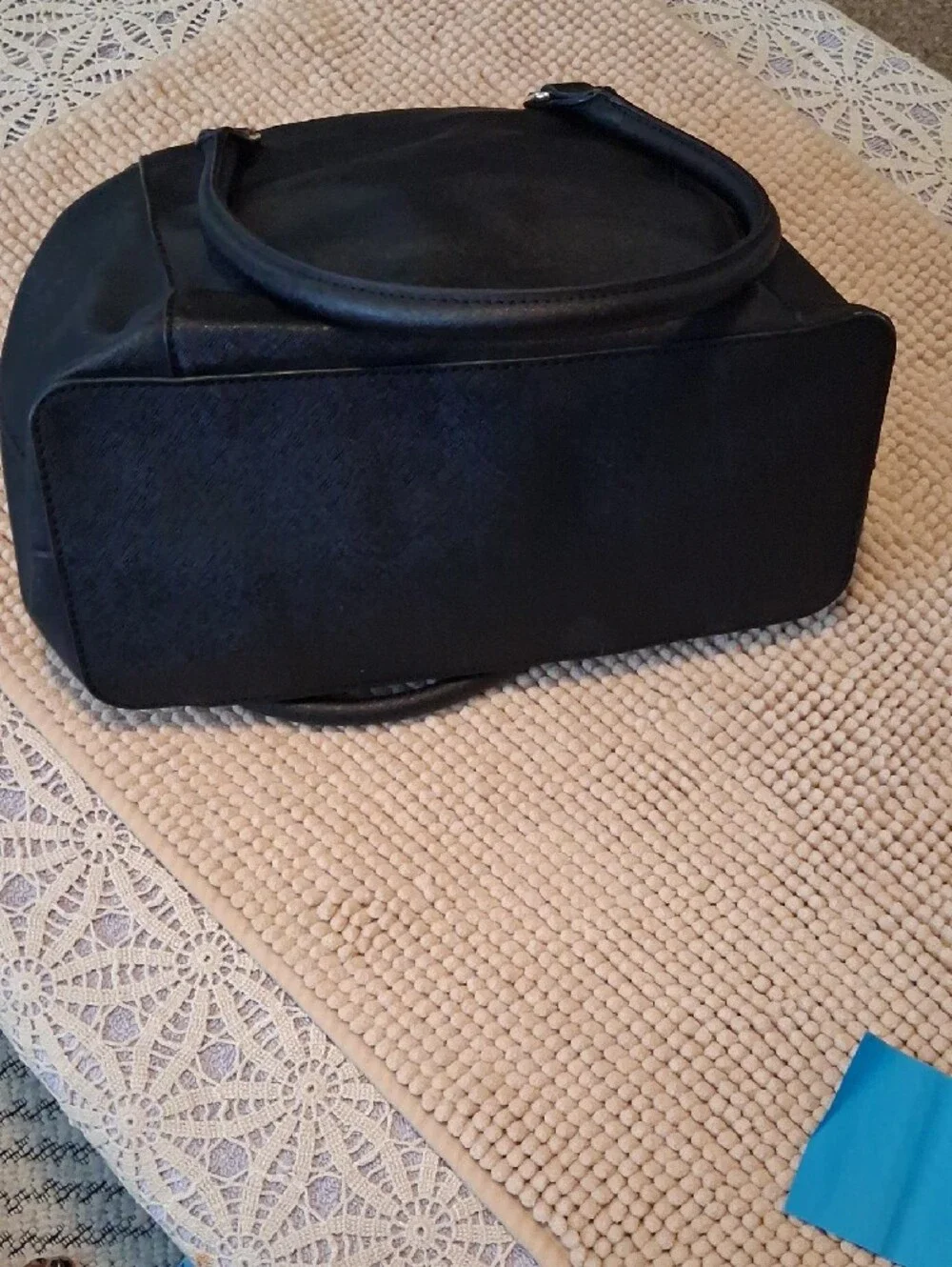 GUESS Black Satchel with Gold Hardware